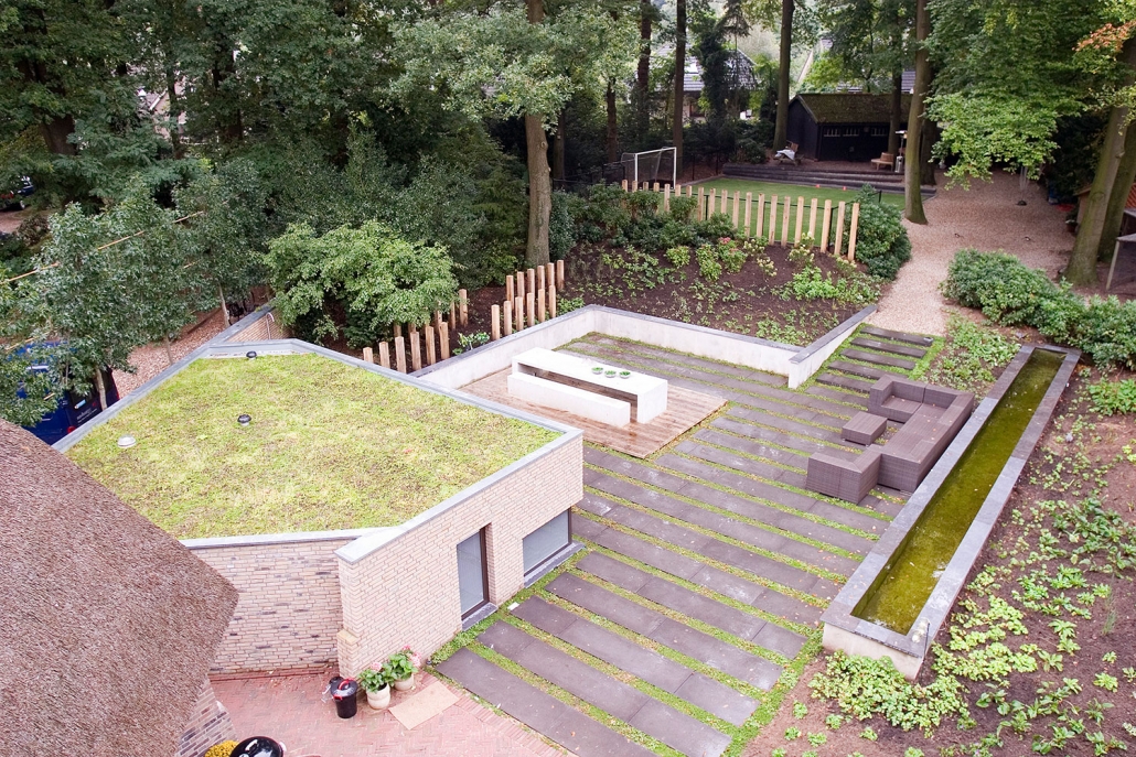 Verbouwde woning tuin ontwerp ede