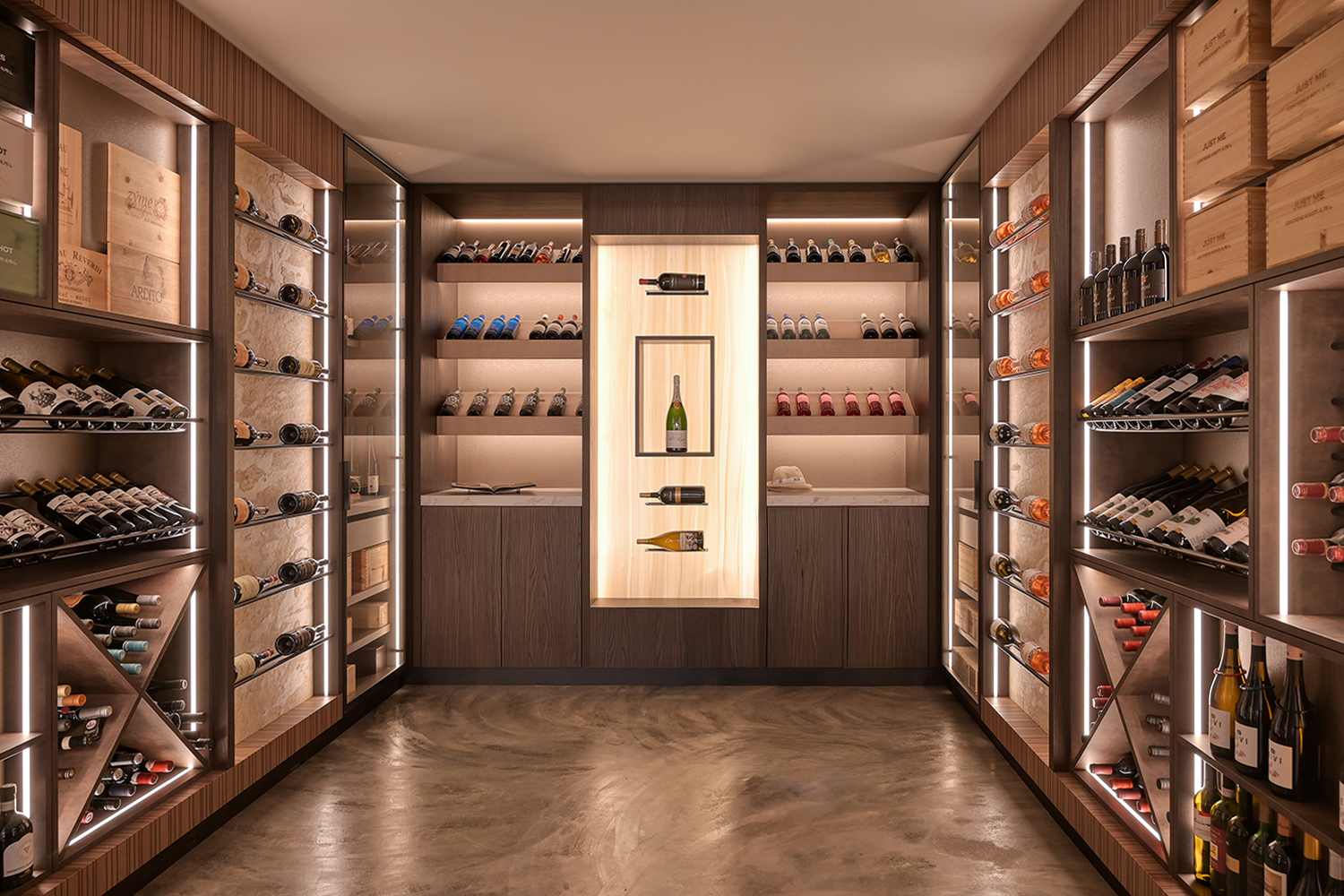 Luxe maatwerk wijnkelder Luxe maatwerk wijnkelder