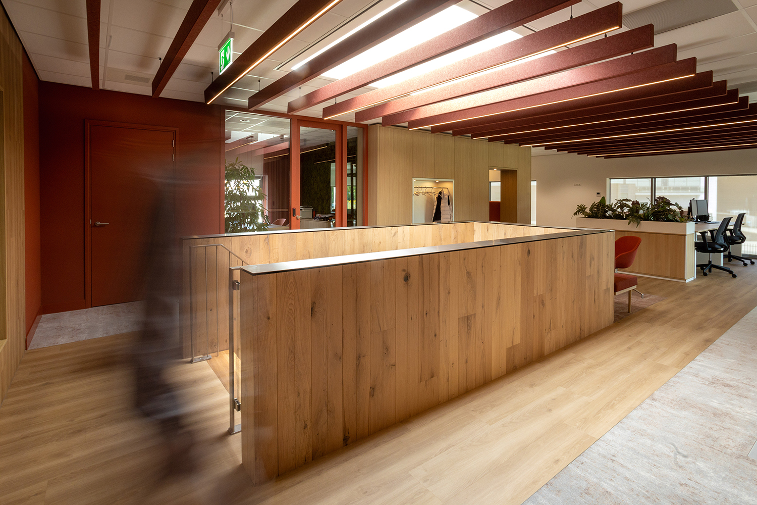 Baffles met ingebouwde verlichting Baffles met ingebouwde verlichting